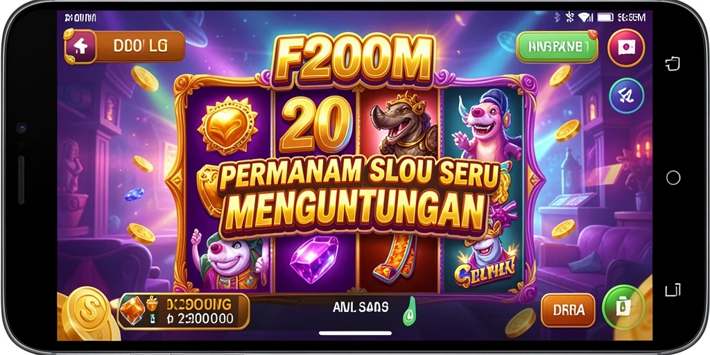 Tampilan gameplay F200M yang menakjubkan dan penuh warna.