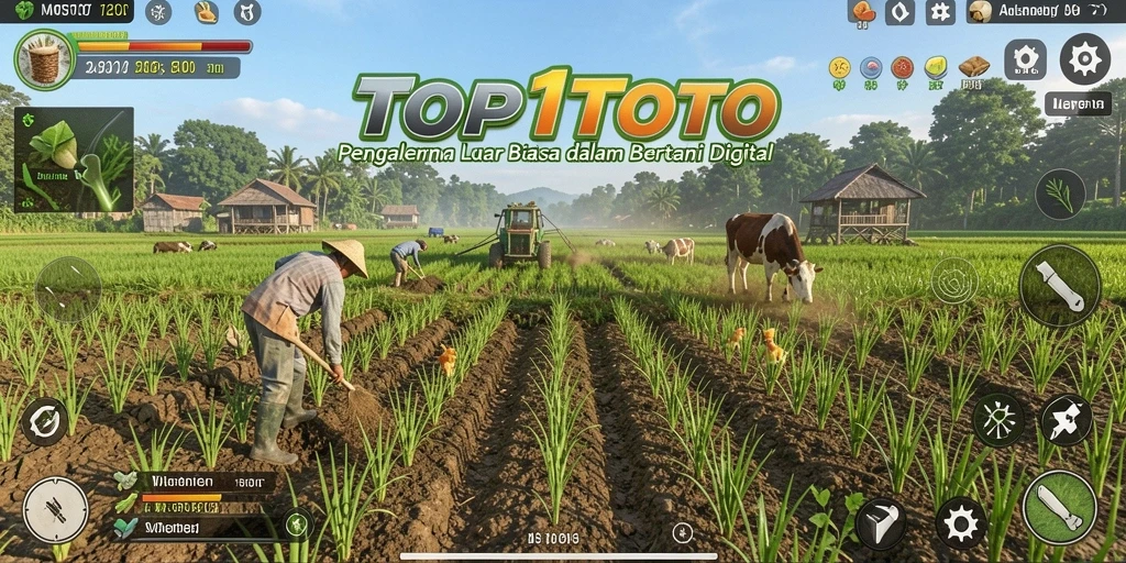 Tampilan menarik dari gameplay pertanian di TOP1TOTO.